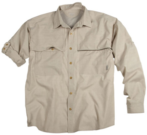 Crisfield Summer Tropical Fishing Shirt by Lateral Line - Tan