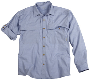 Crisfield Summer Tropical Fishing Shirt by Lateral Line - Sky Blue